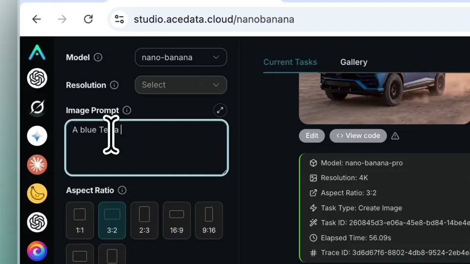 Poster for Ace Studio — x402 USDC payments in the UI