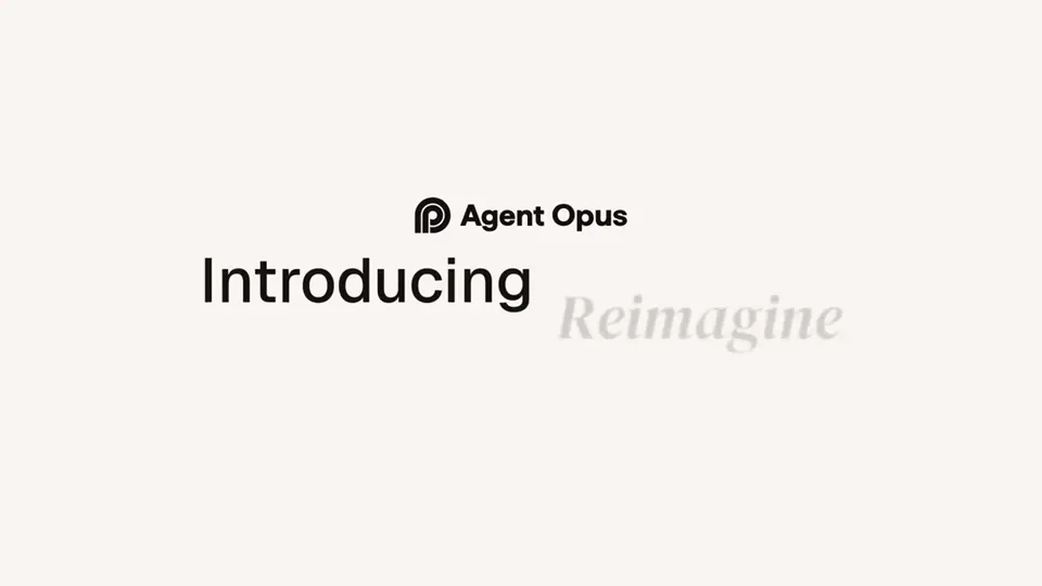 Poster for Agent Opus — Reimagine a finished video