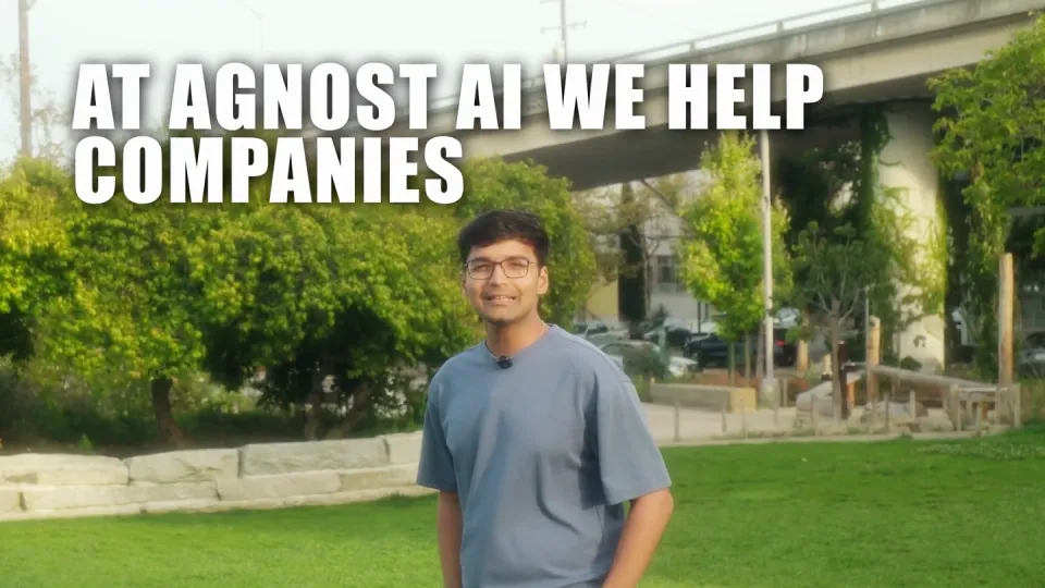 Poster for Agnost AI — A model trained on production traces that…