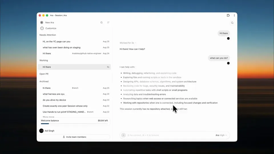 Poster for Ara — a new look for even faster coding