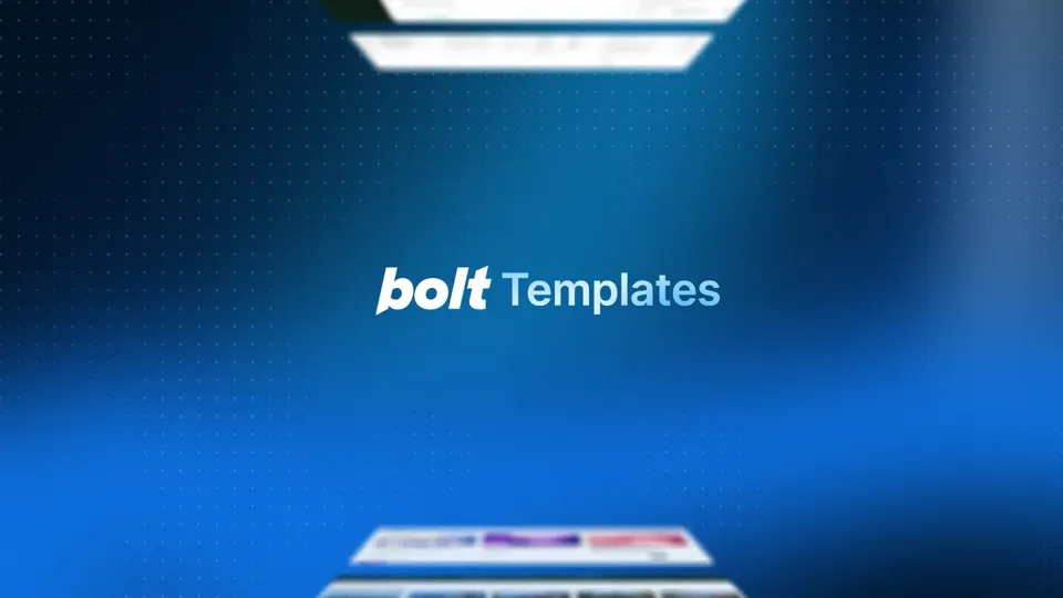 Poster for Bolt Template Marketplace — designer apps, free
