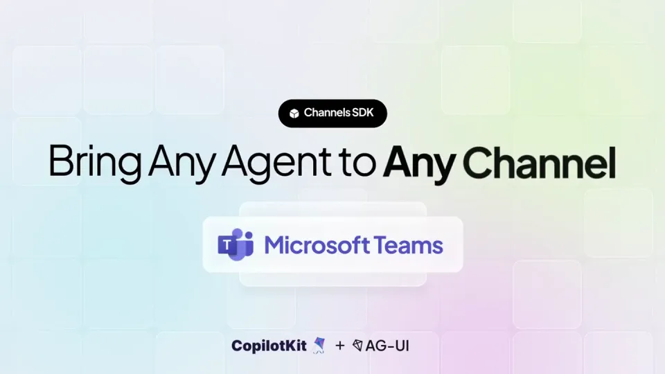 Poster for CopilotKit — Bring any agent to Slack, Teams…