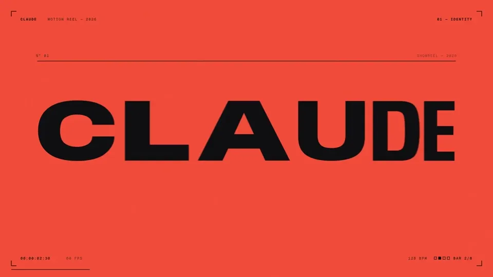 Poster for Claude Motion Reel — made with Opus 5.5