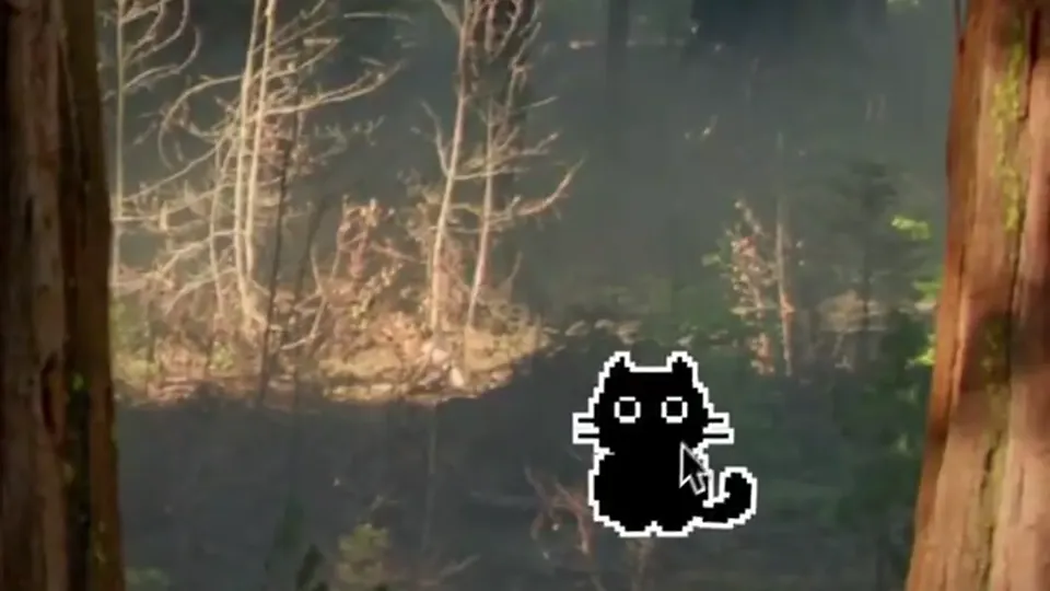 Poster for Comnyang launches a tiny pixel cat for your desktop
