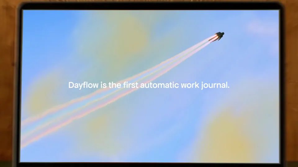 Poster for Dayflow — An automatic work journal that helps you…