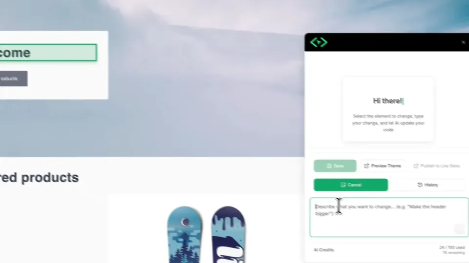 Poster for Droppable AI launches click-to-edit Shopify theme builder