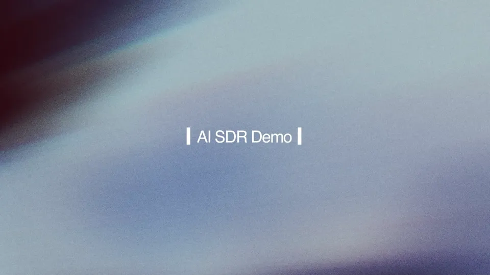 Poster for ElevenAgents — Dom, an AI SDR that qualifies leads