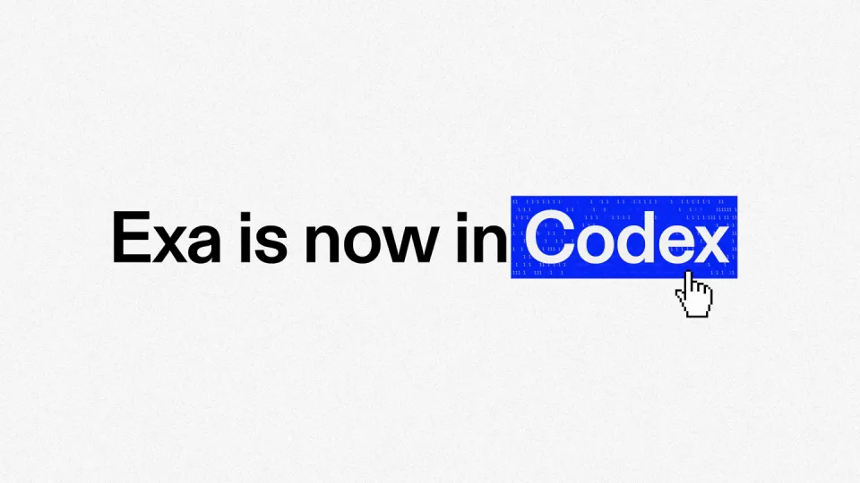 Poster for Exa — Give Codex and ChatGPT access to 100B+ websites