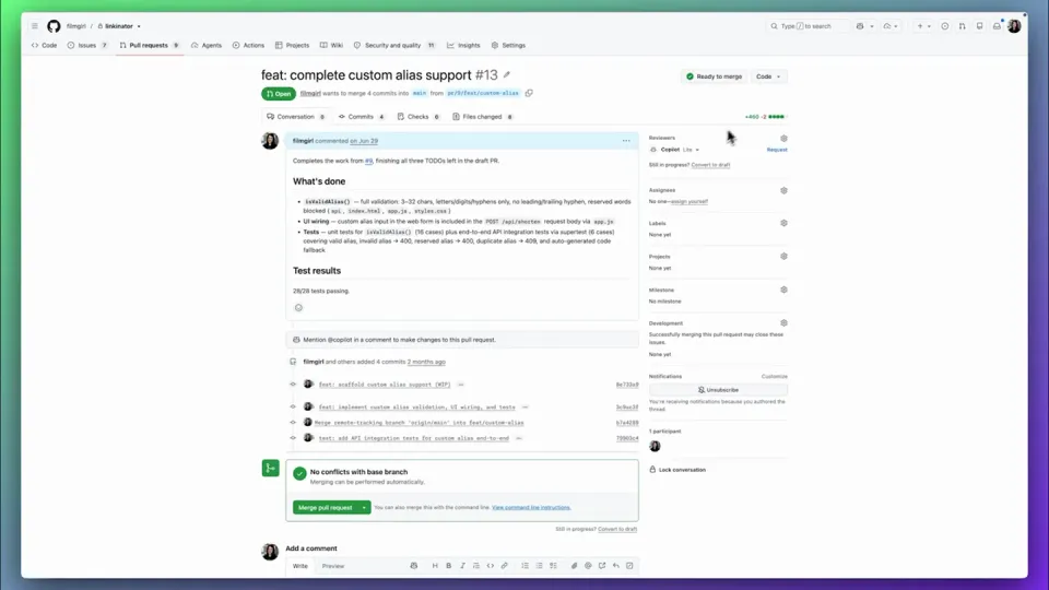 Poster for GitHub Copilot — Balanced review depth is now GA