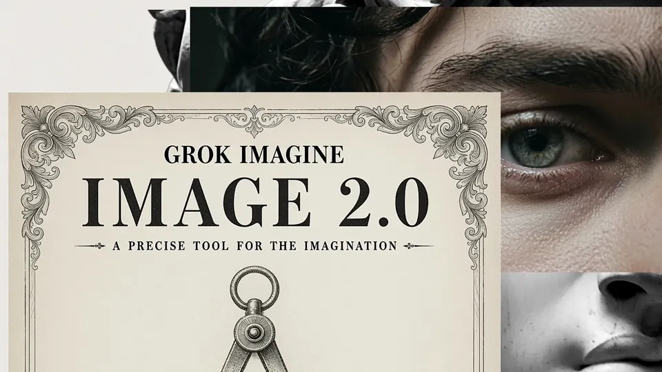 Poster for Grok Imagine Image 2.0 — now in the API