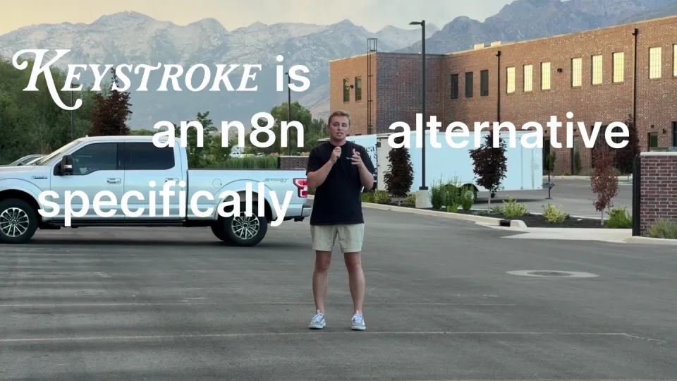 Poster for Keystroke — n8n alternative for coding agents
