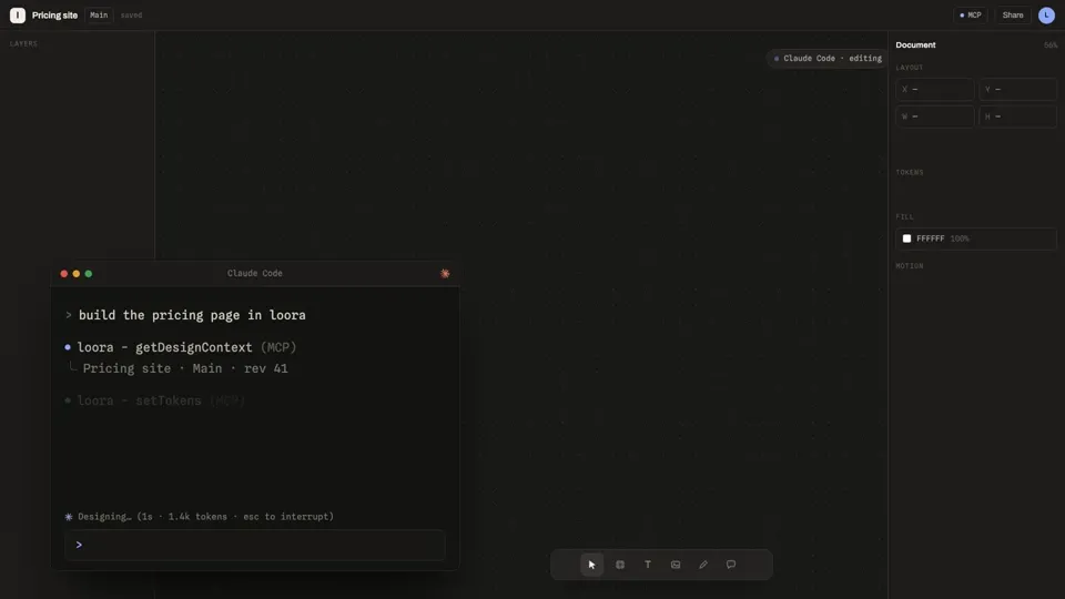 Poster for Loora — an open-source design tool your agents control