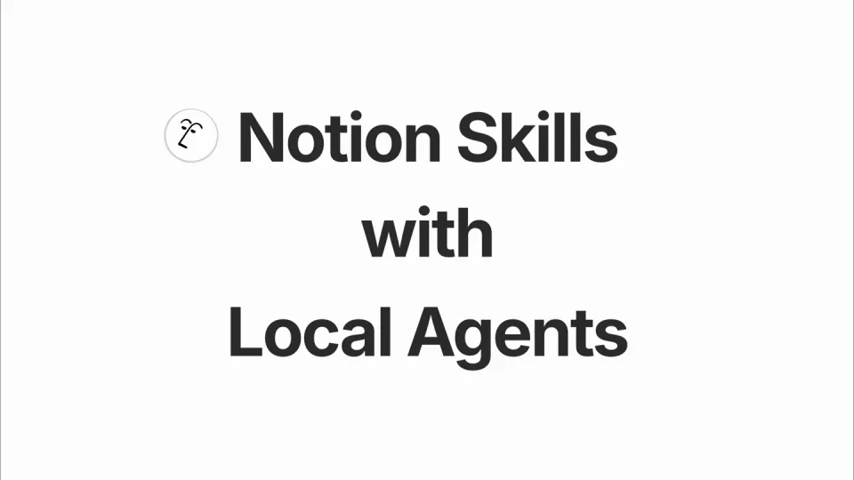Poster for Notion Skills — export to local coding agents