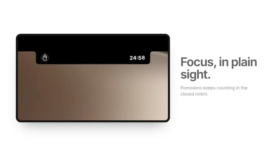Poster for OmniNotch 2.0 — a Mac notch app
