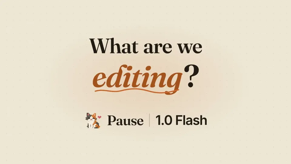 Poster for Pause 1.0 Flash — 80x for editors