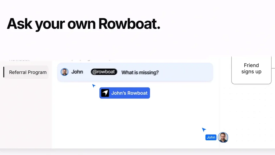 Poster for Rowboat — a multiplayer personal assistant for work