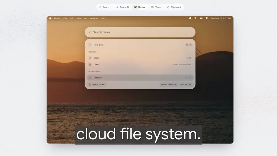 Poster for Introducing Space: the infinite filesystem
