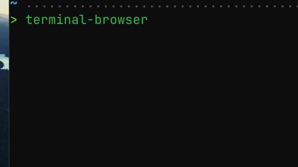 Poster for terminal-browser — A browser that runs inside your…
