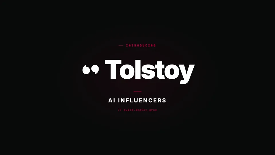 Poster for Tolstoy launches AI Influencers