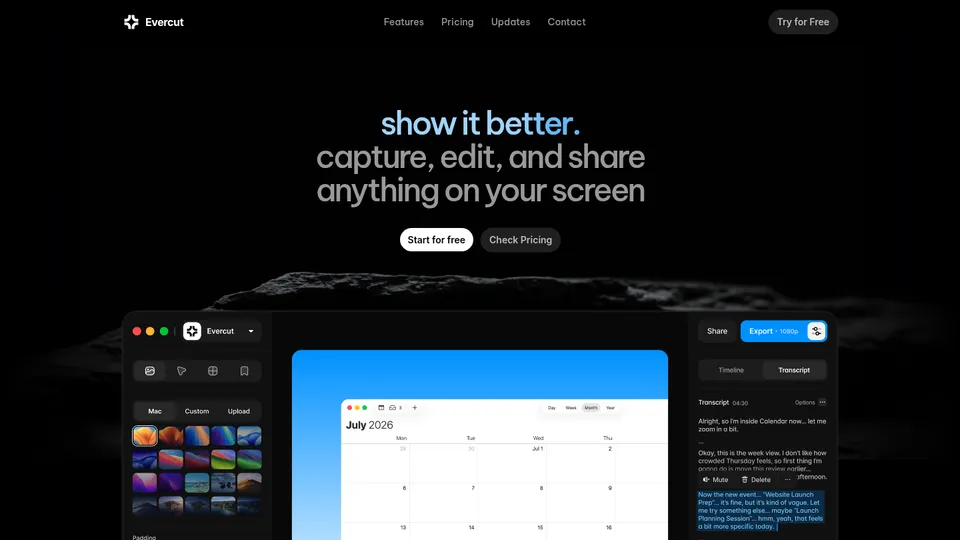 Evercut — Capture, edit, and share anything on your screen