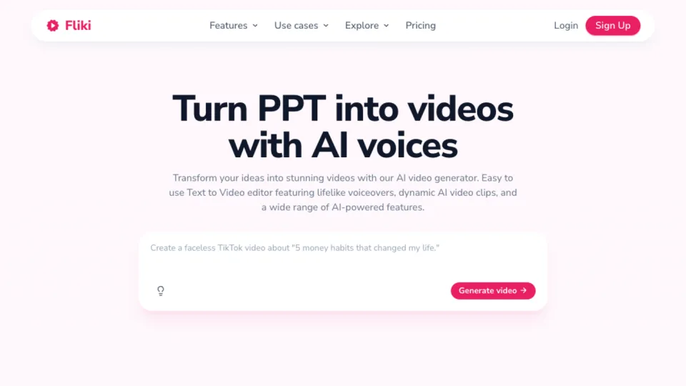Fliki — Turn text into videos with AI voices