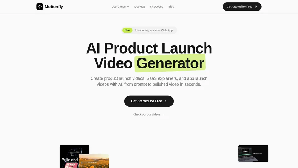 Motionfly — AI Product Launch Video Generator