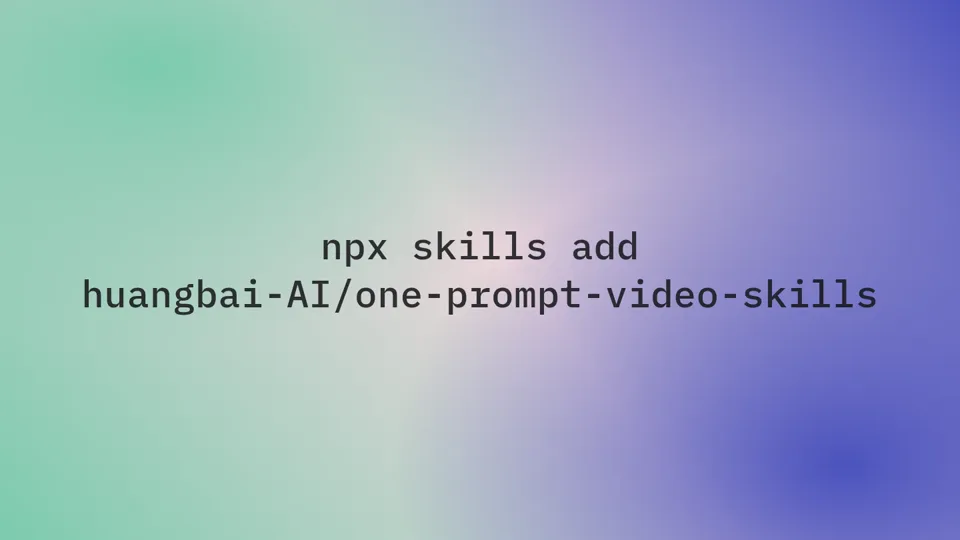 One Prompt Video — One sentence, a finished voiceover video