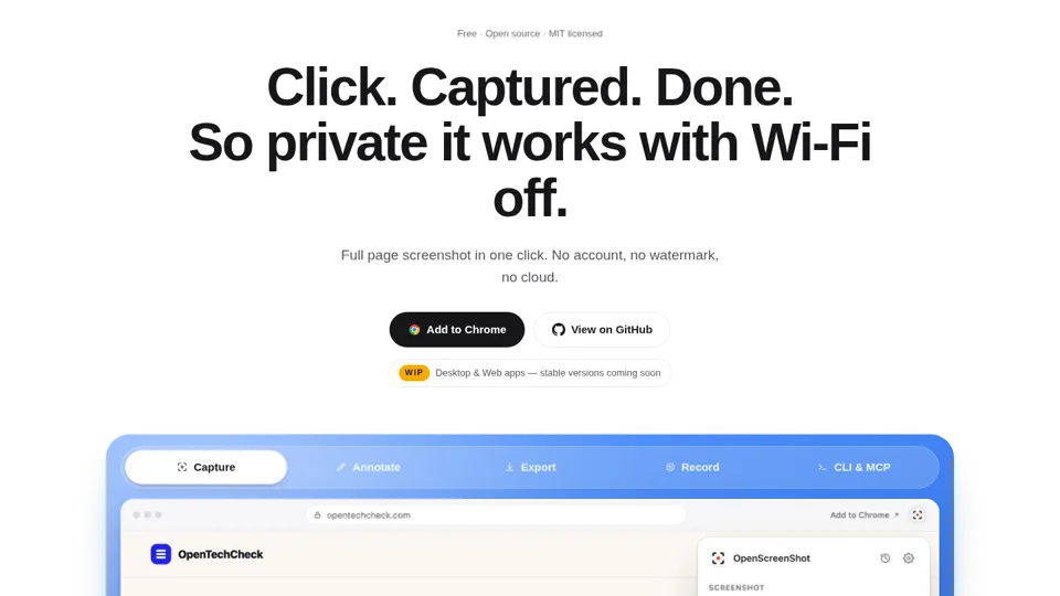 OpenScreenShot — Click. Captured. Done.