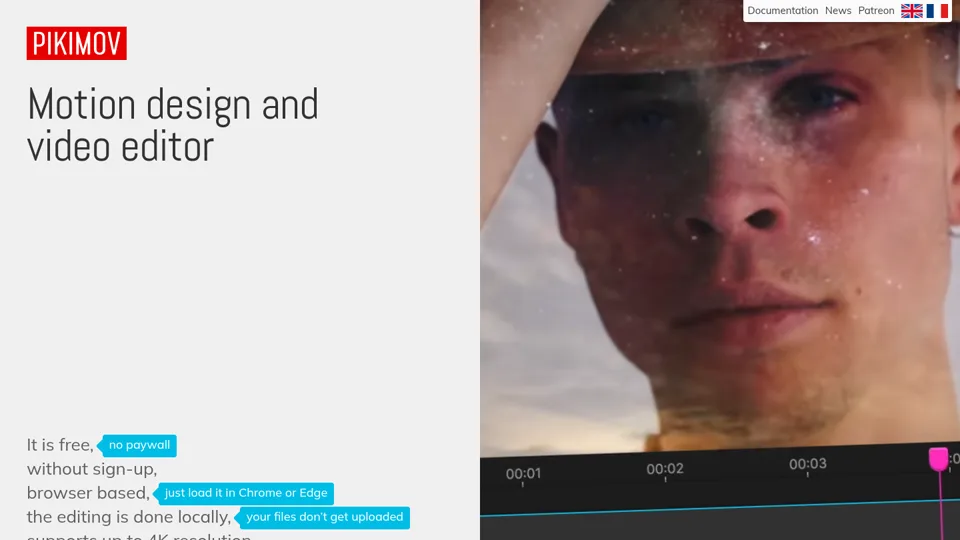 Pikimov — Free web-based motion design and video editor