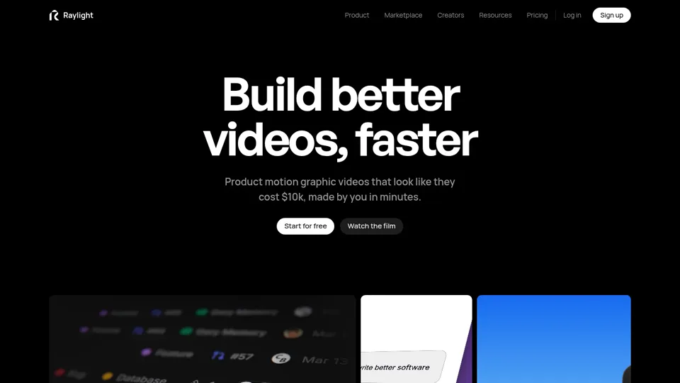 Raylight — Build beautiful product videos in minutes