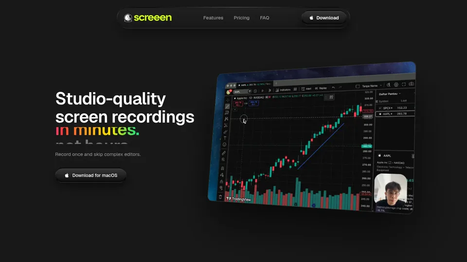 Screeen — Studio-quality screen recordings in minutes