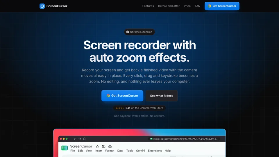 ScreenCursor — Screen recorder with auto zoom effects