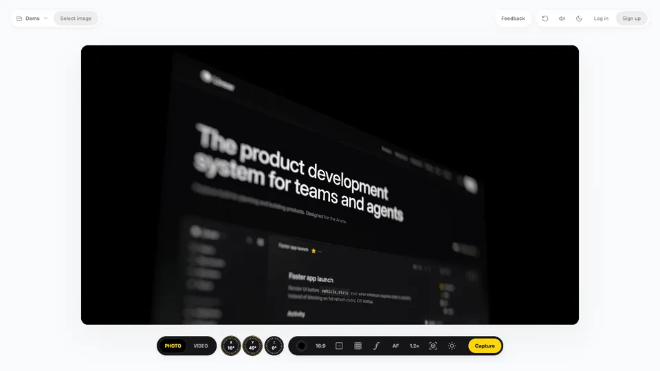 ui.camera — Product photography for software