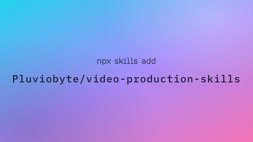 Video Production Skills — Reusable AI video production skills