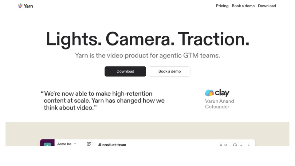Yarn — Video for agentic GTM teams