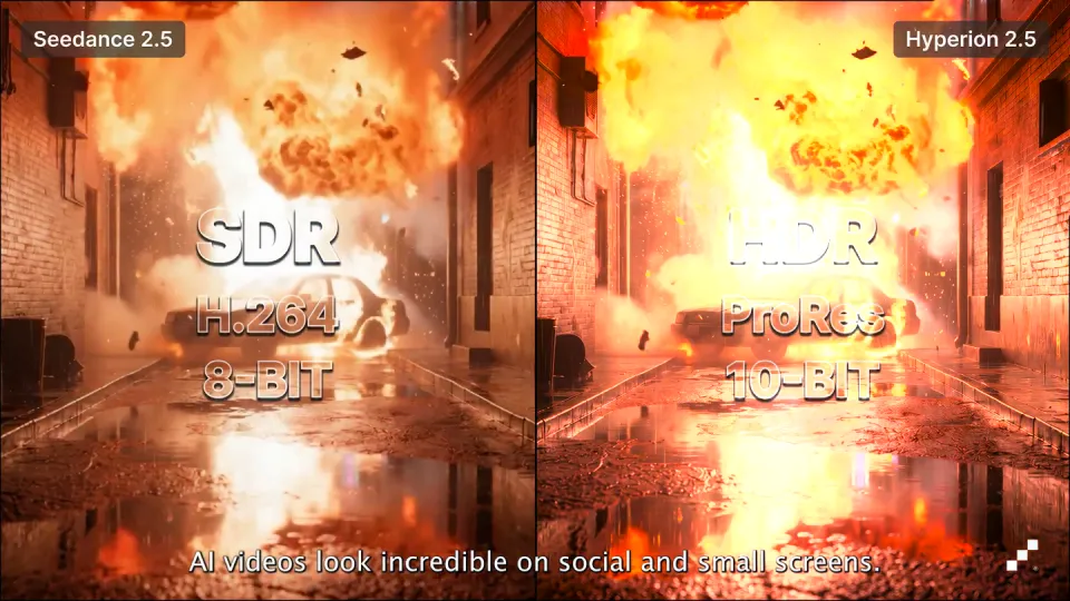 Poster for Hyperion 2.5 — convert AI video to true HDR