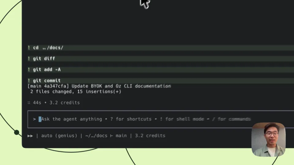 Poster for Warp — a coding agent built for SSH