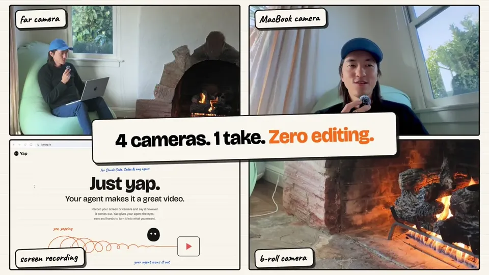 Poster for Yap — record and edit video from your agent